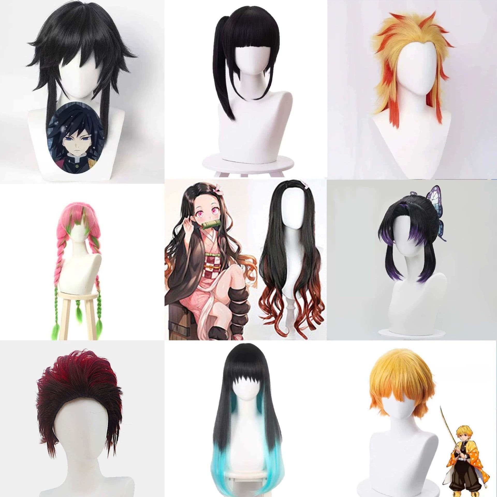 Demon Slayer Anime Cosplay Wig - Shinobu Kocho, Mitsuri Kanroji, Muichiro Tokito, Various Styles, In Stock