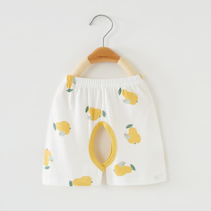 Summer Shorts for Baby Boys and Girls, Open Crotch Pants, Thin Style, Toddler Outerwear