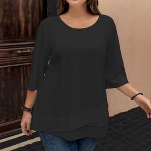 2025 Spring/Summer Plus Size Women's Tops, Comfortable Casual Travel Vacation Daily Wear