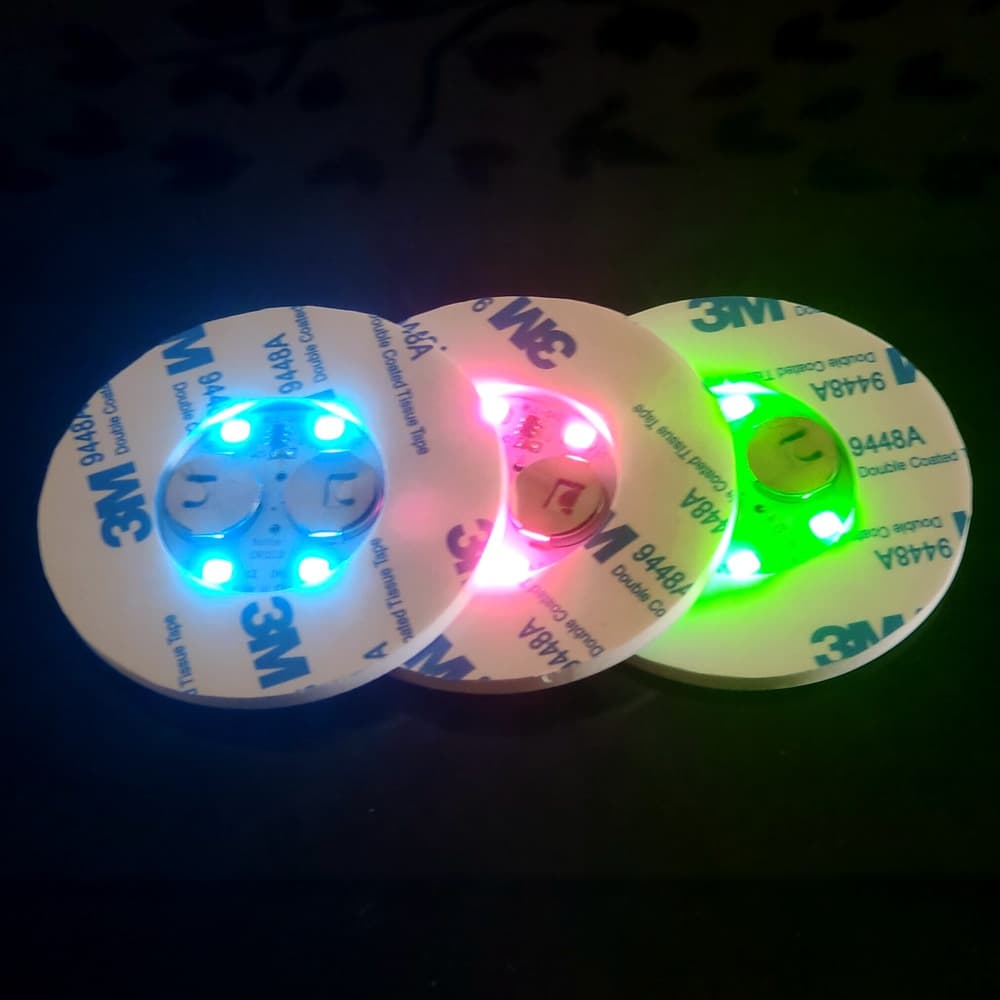 Light-Up Coasters Creative Cocktail Glass Stickers Bar Flashing Cup Pads Electronic Sky Lantern Pads