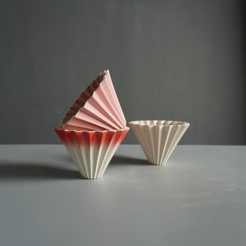 Cross-Border Ceramic Coffee Filter, Origami Cone V60 Dripper Funnel for Pour-Over Brewing