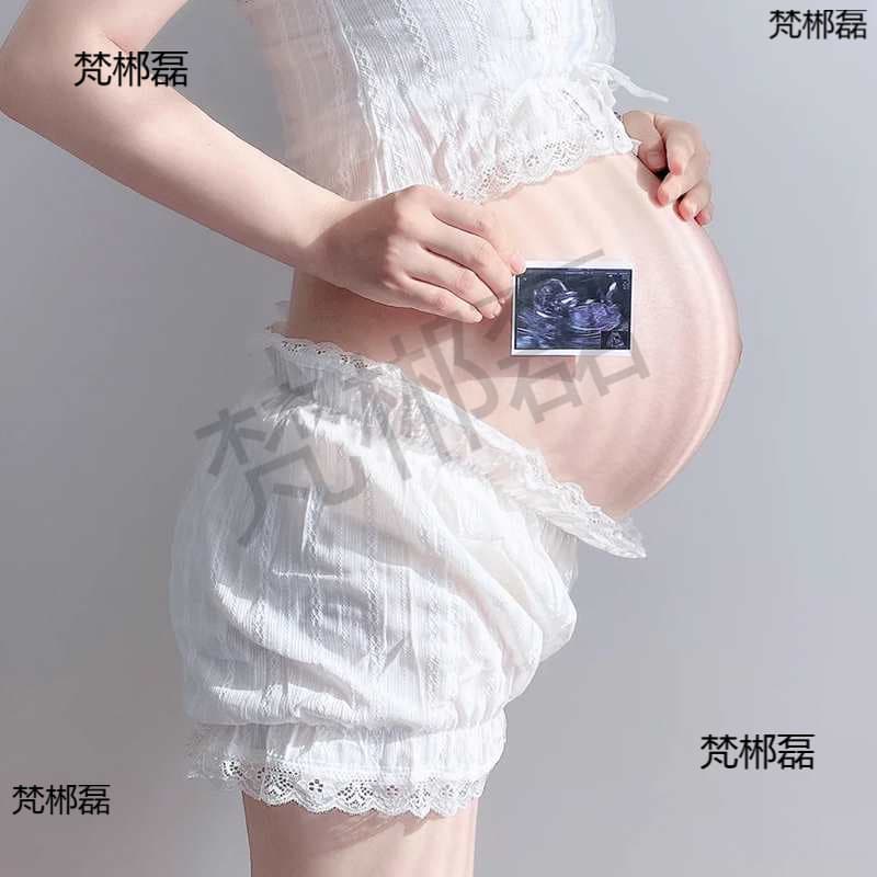 Maternity Photography Dress for White Lace Fairy Style Portrait, Summer Photo Shoot Clothes for Pregnant Women Art Photography
