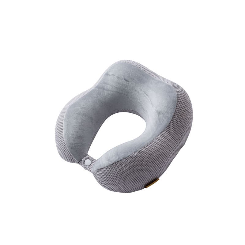 U-shaped Memory Foam Pillow with Slow Rebound, Cervical Support for Napping, Travel U-Neck Pillow with Logo Mesh Fabric