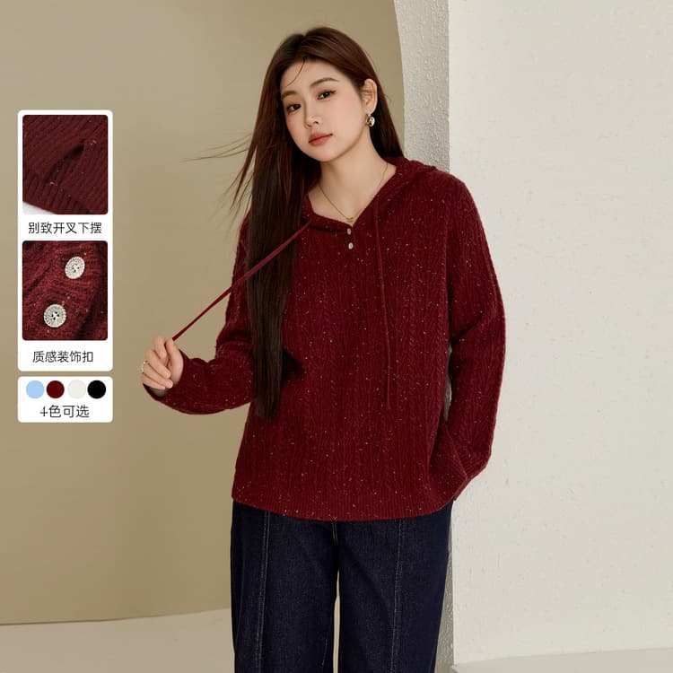 [Soft and Versatile Sweater] Slim & Plus Size Korean Style Elegant Top for Curvy Women, 2024 Winter New Arrival