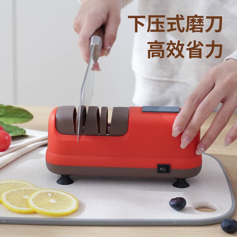 Cross-Border Electric Knife Sharpener, Household Small Multifunctional Kitchen Knife and Scissors Sharpener, Automatic Rechargeable Sharpening Machine