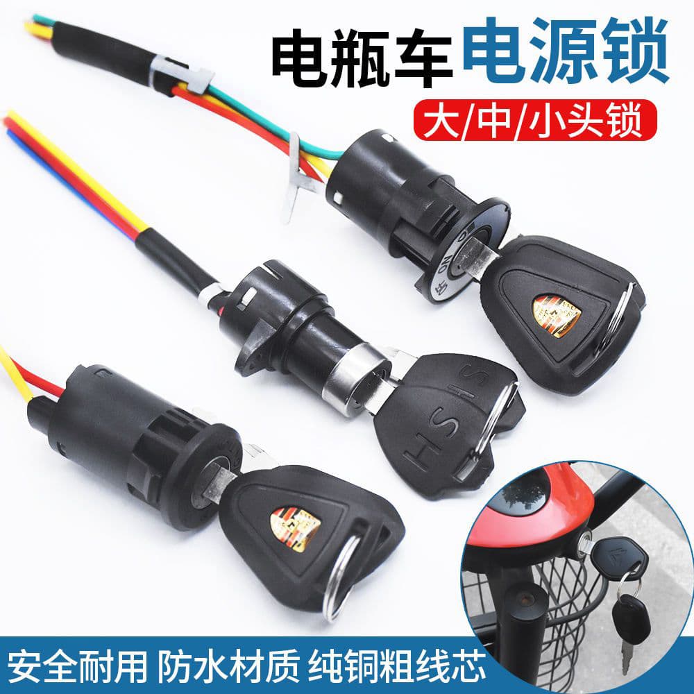 Universal Lock Set for Small to Large Key Electric and Tricycle Vehicles, Ignition Switch and Power Door Lock Assembly