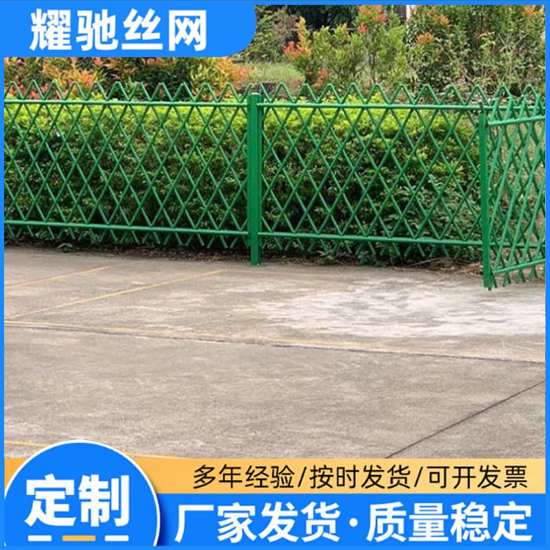 Stainless Steel Bamboo-Pattern Railings, Outdoor Community Fences, Flower Bed Greenery Bamboo-Joint Railings, Rust-Proof Courtyard Protective Barriers