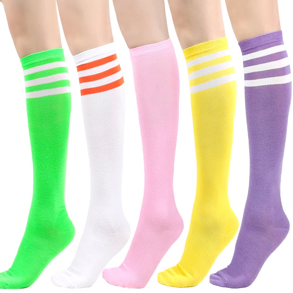 Cross-border Three-Stripe Calf Socks Dance Socks Cheerleading Performance Football Socks Golf Socks Knee-High Socks Mid-Calf Socks