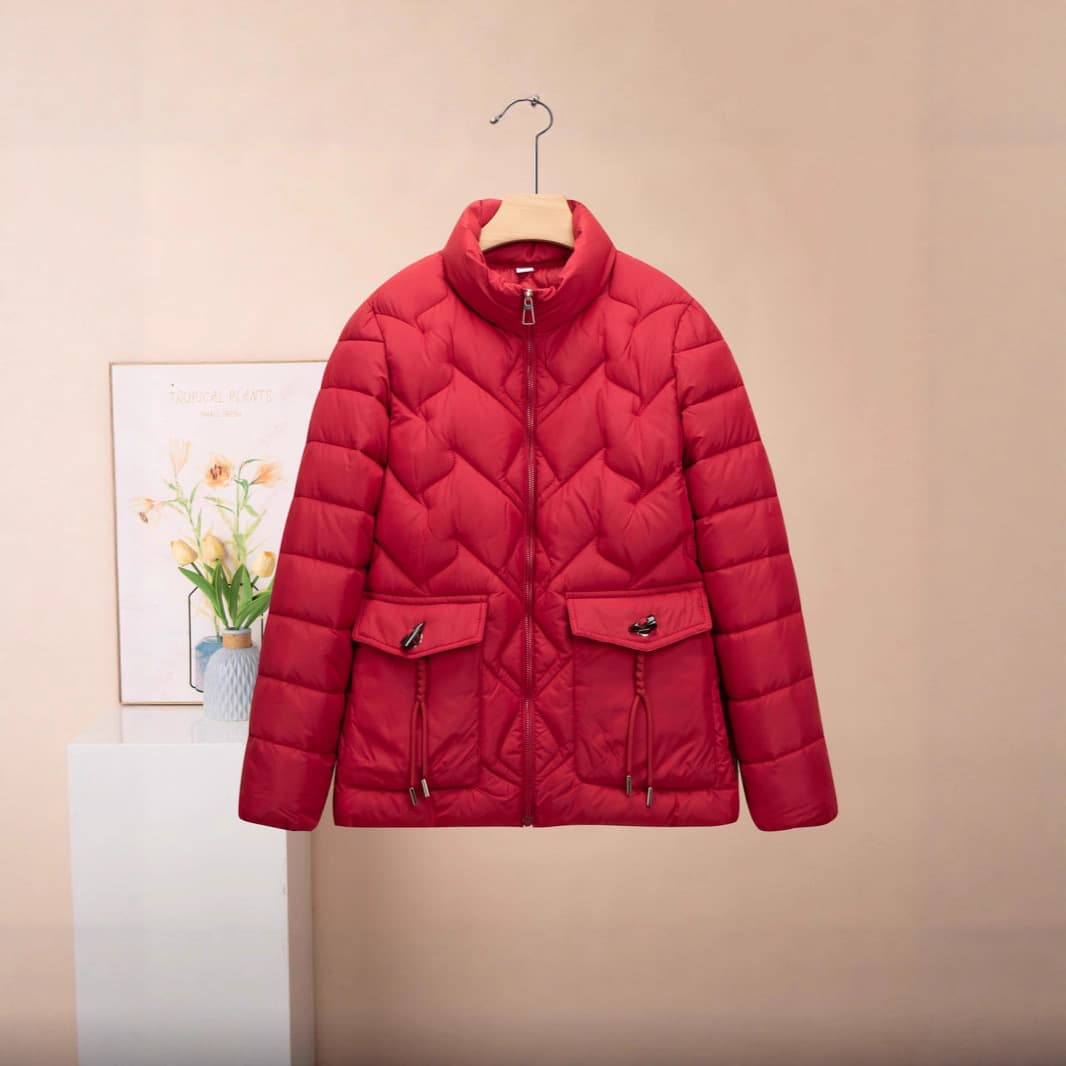Autumn and winter cotton-padded coats for mothers, short and thick winter coats, plus size stylish cotton-padded jackets for middle-aged and elderly women
