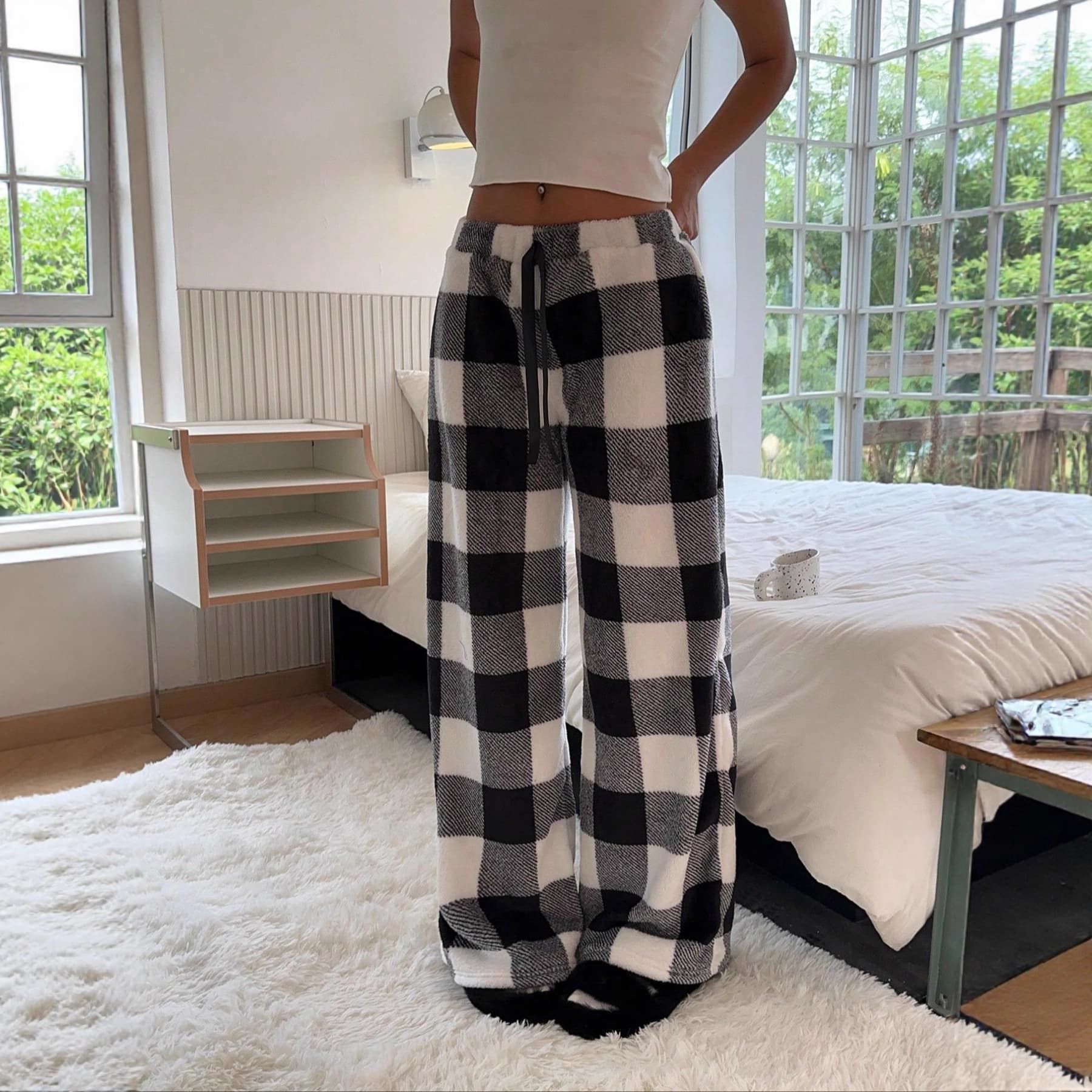 2025 In Stock Cross-Border Women's Clothing TK Amazon Temu New Hot-Selling Casual Pants Leopard Print Trousers Wide-Leg Pants