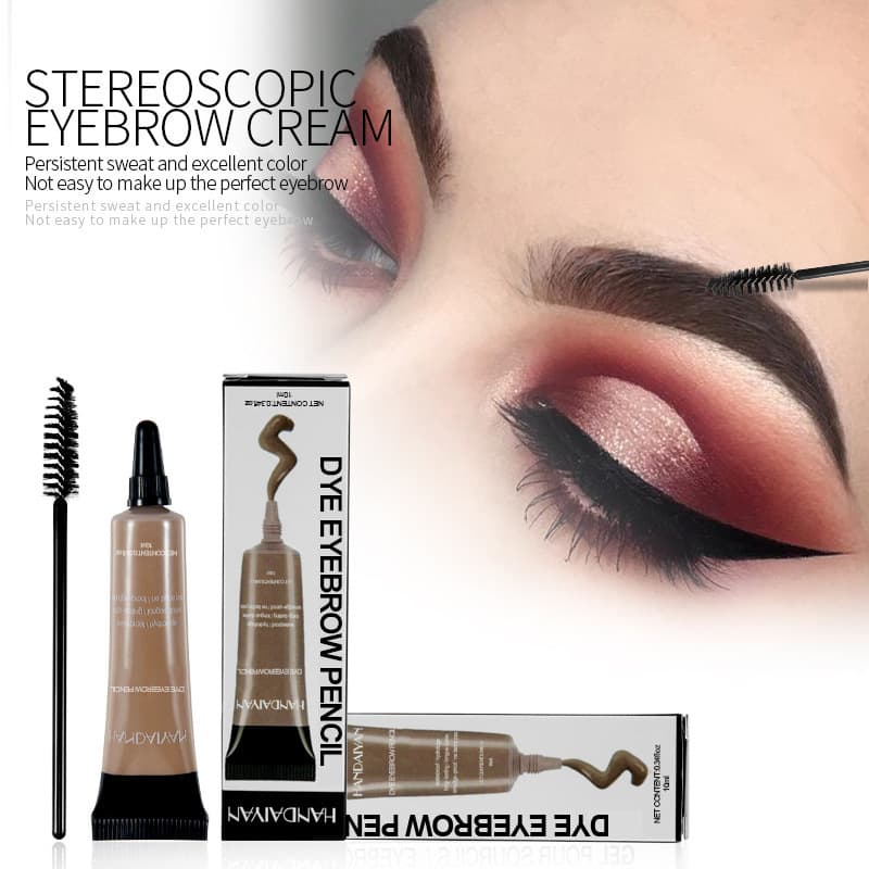 Eyebrow Pencil Powder Cream Three-in-one Makeup Tool For Eyebrow Grooming Enhancing Natural Beauty