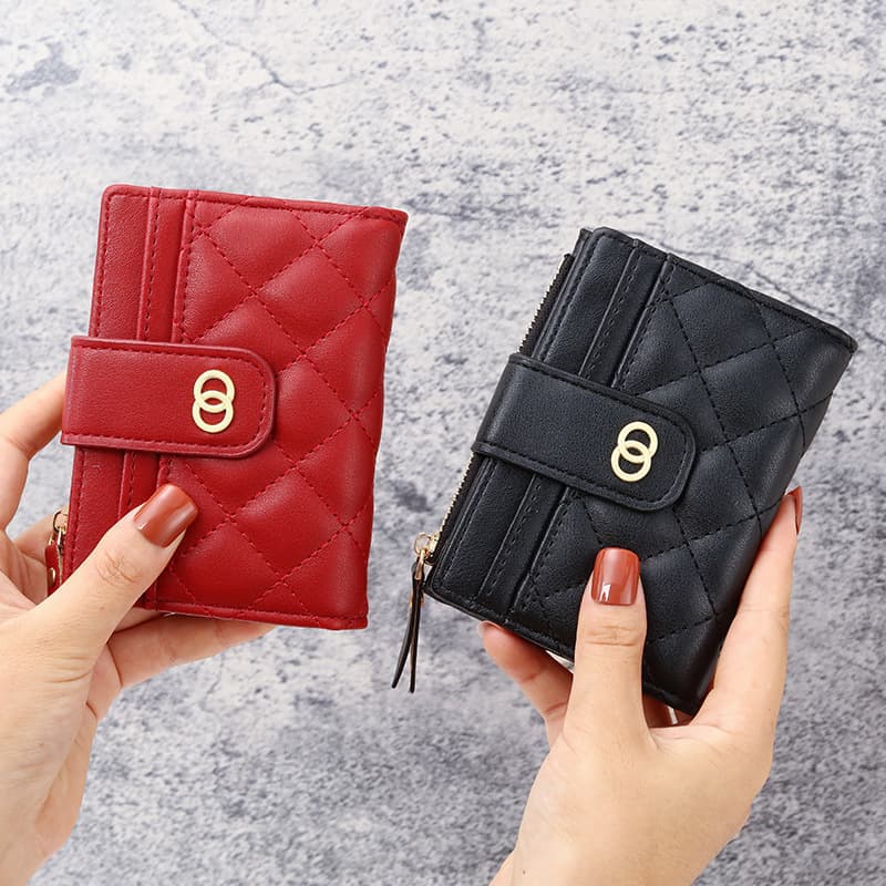 2026 New Creative Zipper Coin Purse Korean Style Multi-Slot Student Wallet Fashion Short Wallet for Women