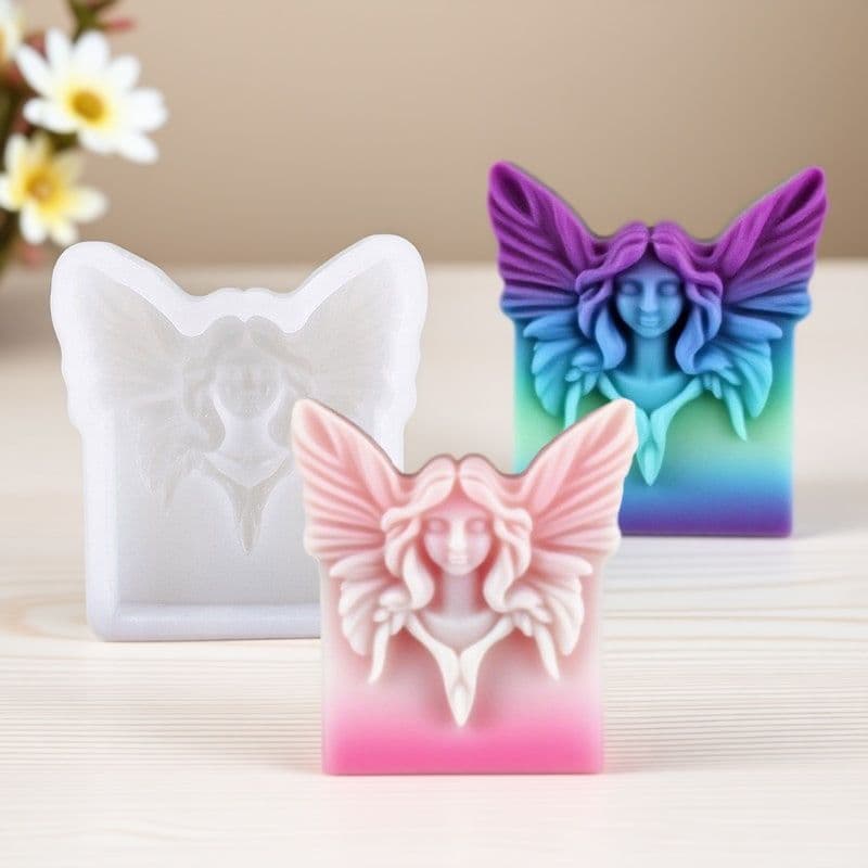 Butterfly Angel Ornament Cupid Angel Scented Candle Silicone Mold Handmade Soap Crafts Decoration Mold