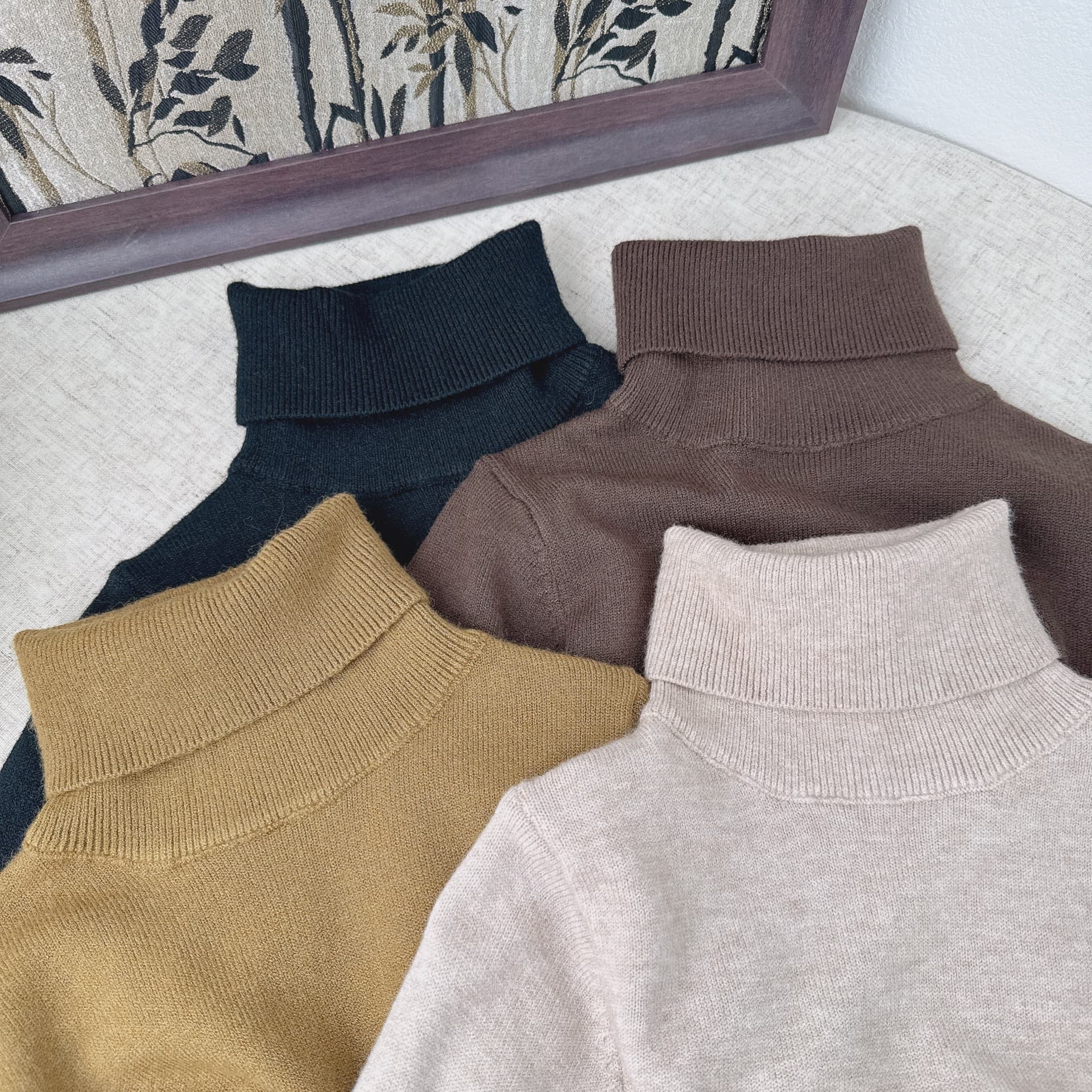 Cross-border Amazon Fall/Winter Children's High Neck Wool Sweater Versatile Base Layer Knit Top for Boys and Girls