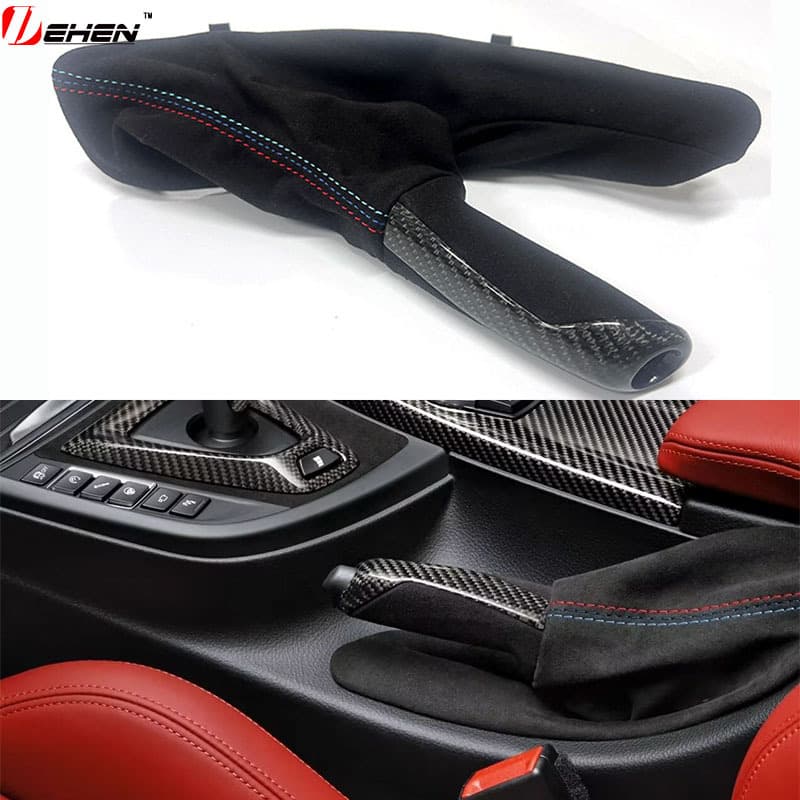 Suitable for BMW 34 series F30 F34 M series F80 F82 carbon fiber handbrake cover modification accessories replacement