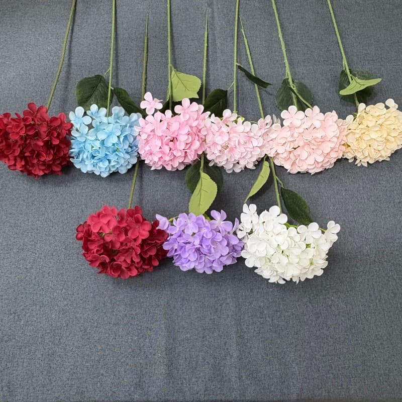 Five-petal 72-piece hydrangea artificial hydrangea wedding decoration flower arrangement photography prop home soft decoration prop decoration
