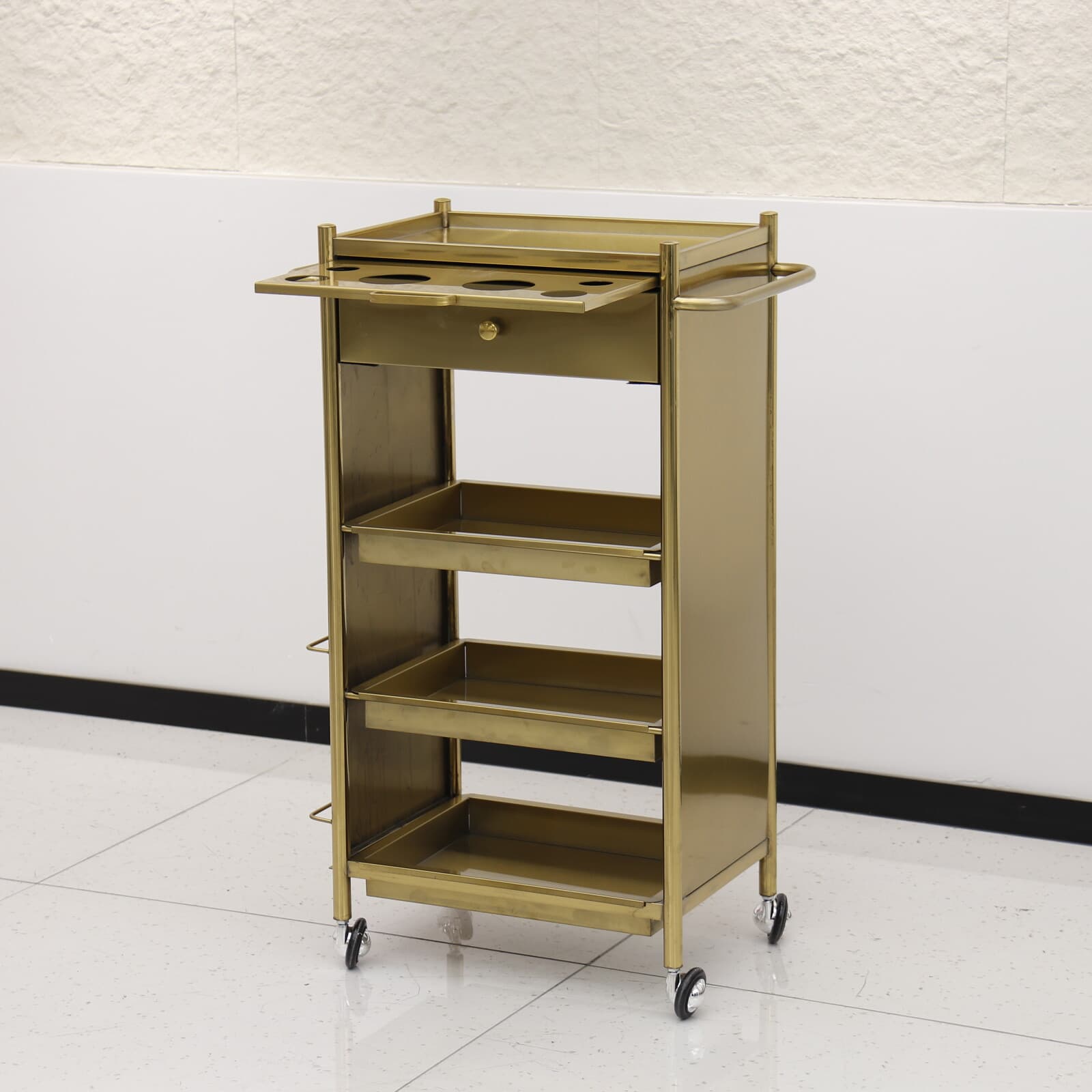 Hair Stylist Trolley, Barber Shop Tool Cabinet, Hair Cutting Tool Cart, Hair Salon Floor-Standing Cabinet, Hair Salon Perm and Dye Trolley