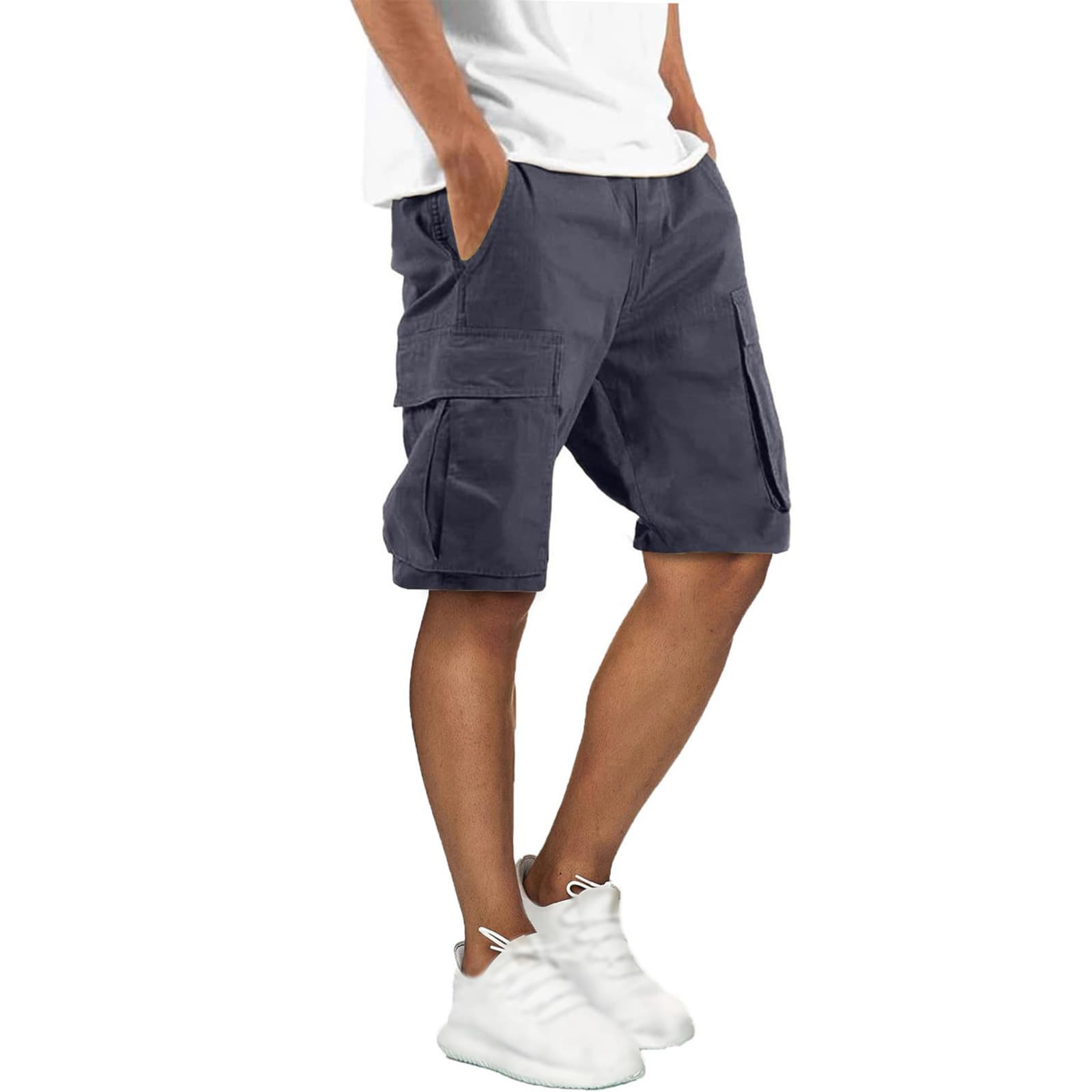 2025 Summer New European and American Cross-Border Foreign Trade Men's Cargo Shorts Sports Casual Multi-Pocket Cargo Pants Men