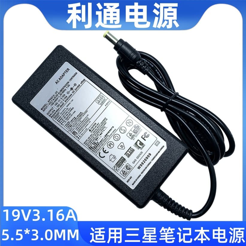Compatible Samsung Laptop Power Supply 19V 3.16A Power Adapter 60W Samsung Notebook Charger
