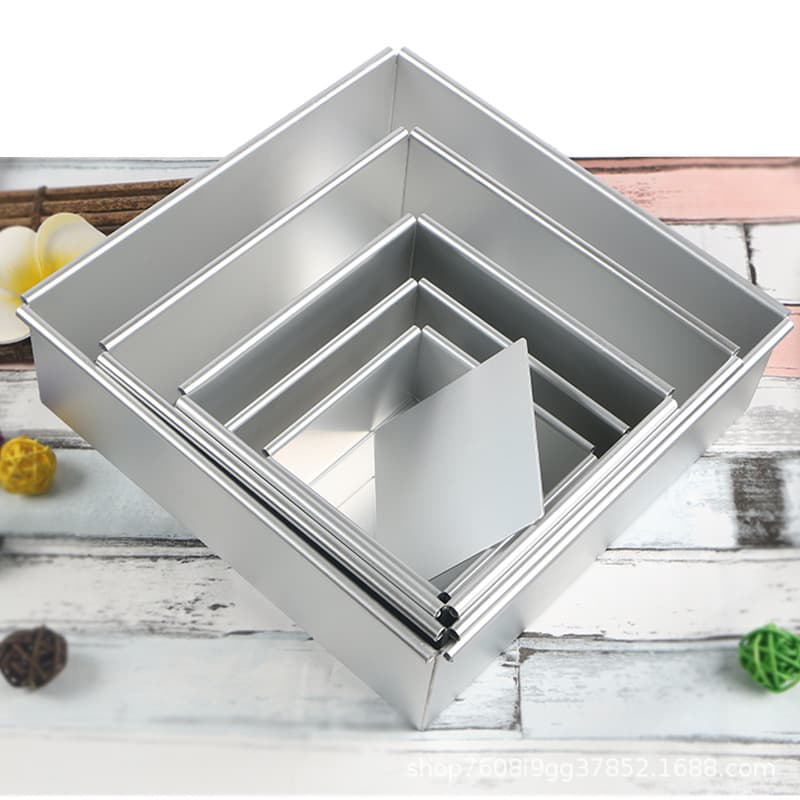 Manufacturer's supply square non-stick cake mold biscuit bread live bottom solid base cake mold baking mold