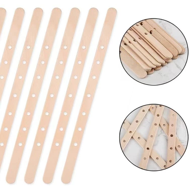 Wooden Wick Holder 180 Popsicle Sticks 7 Holes 4mm Single Hole Multi-Hole DIY Candle Making Tool Popsicle Sticks