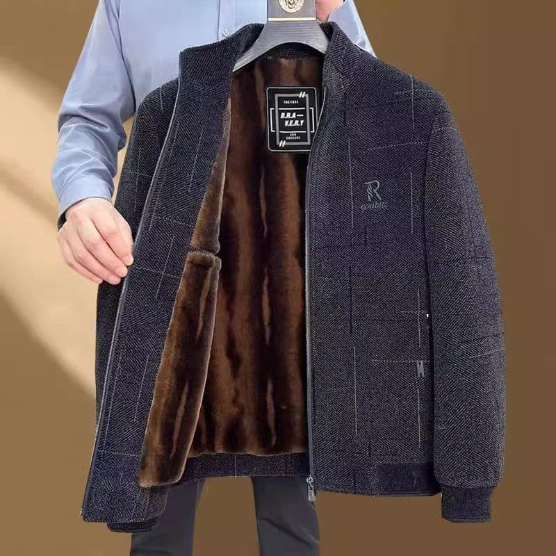 Men's winter chenille thick jacket, cotton coat, men's winter coat, father's autumn wear