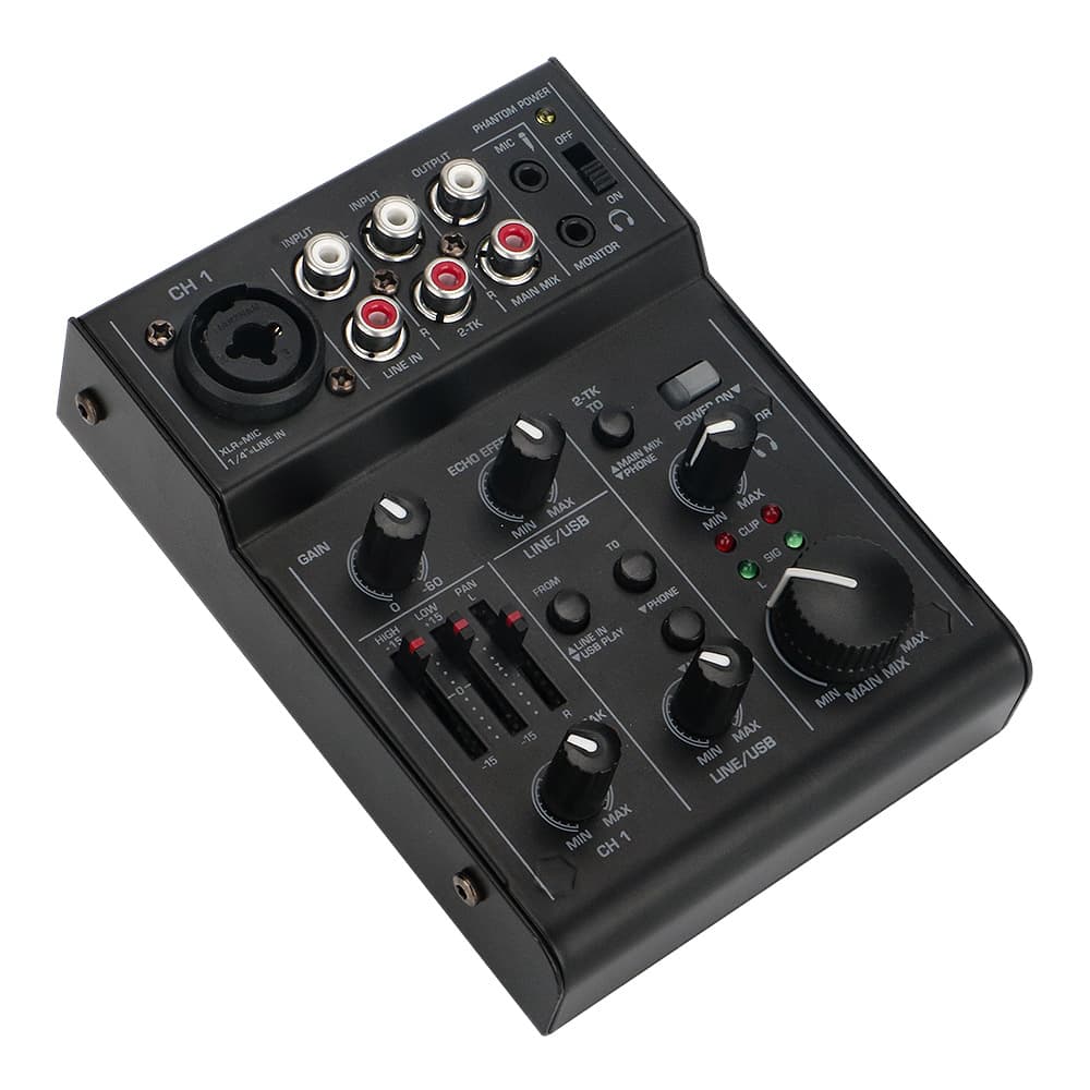 Small Mixer for Home TikTok Karaoke Live Streaming with Sound Card Recording Effects Professional Digital Mixer
