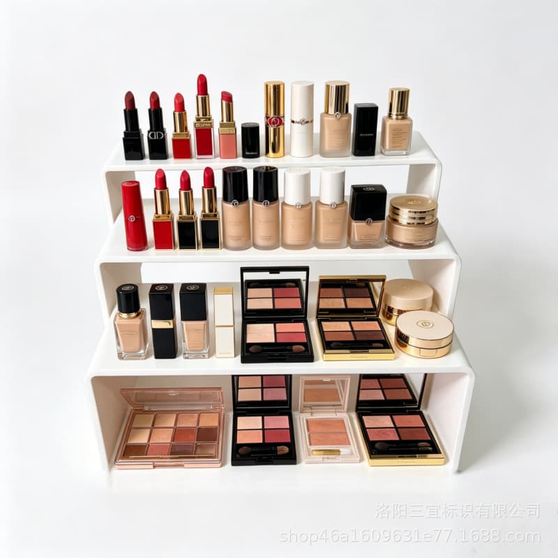 Cross-border Influencer White Acrylic U-shaped Display Stand Set 3-Piece 6-Piece 9-Piece 12-Piece with Labels