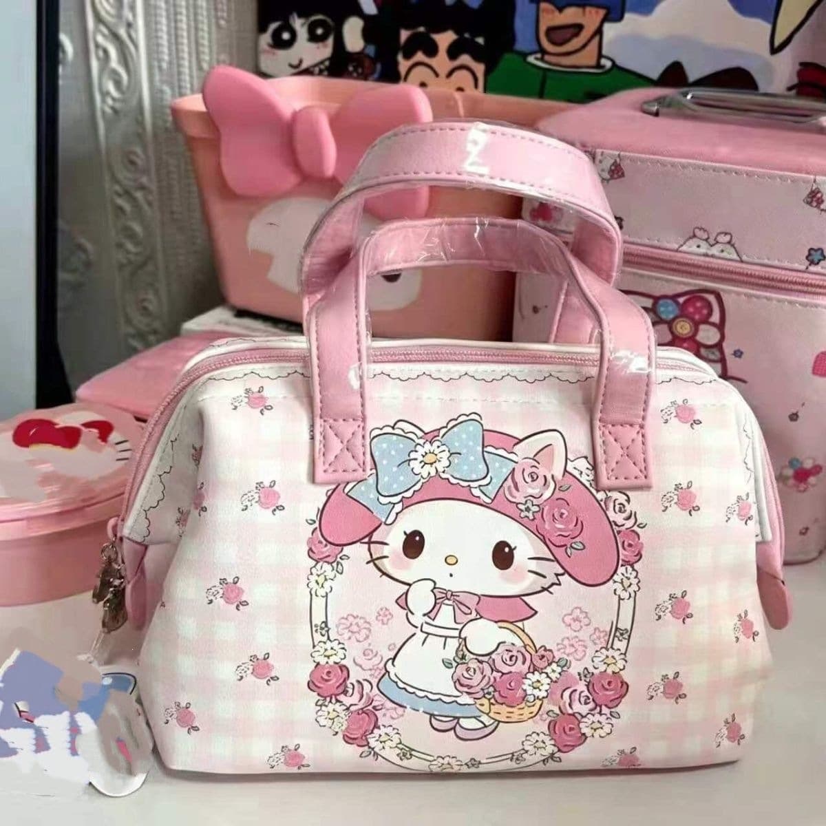 2026 new cute Japanese girl cartoon large capacity portable storage bag portable cosmetic bag student A23