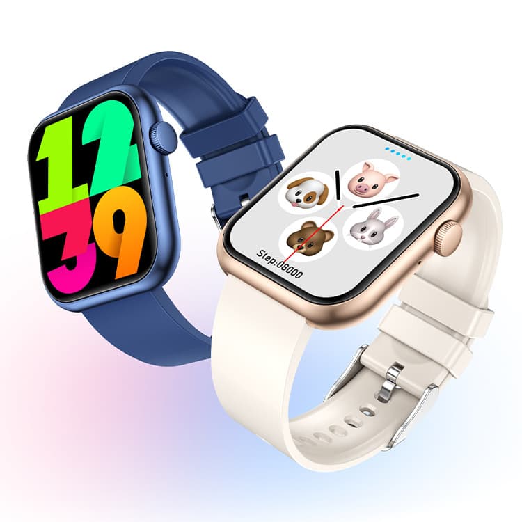 Hot Selling in Japan and Korea QX7pro Smart Watch Square Screen Full Touch Fashion Waterproof Sports Phone Watch for Men and Women