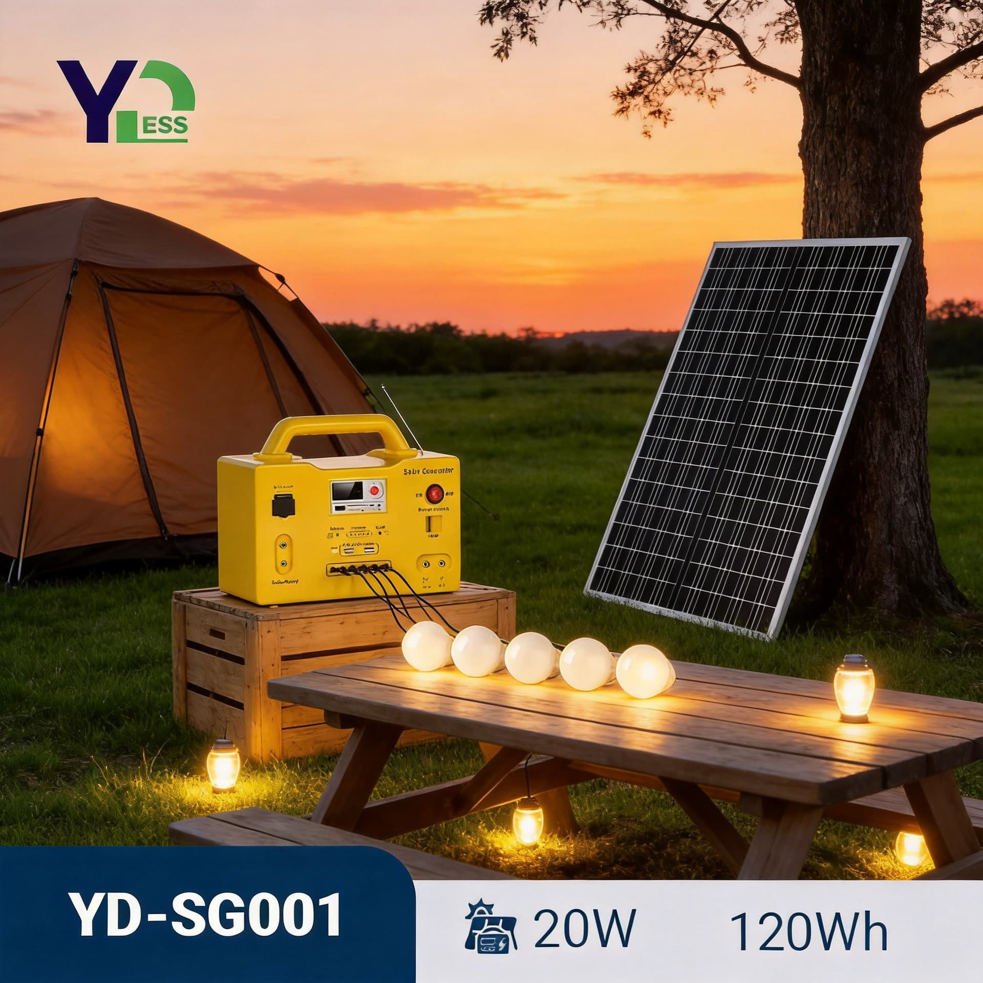 Solar DC Photovoltaic Lighting System Portable Outdoor Mobile Home Radio Multi-Scenario Universal Small System