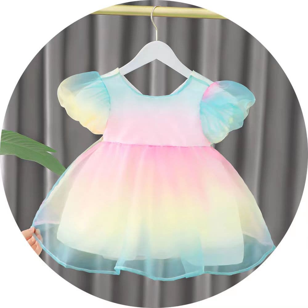 Baby 2025 New 0-4 Years Old Dress Little Girl Stylish Korean Princess Dress Cute Toddler Skirt