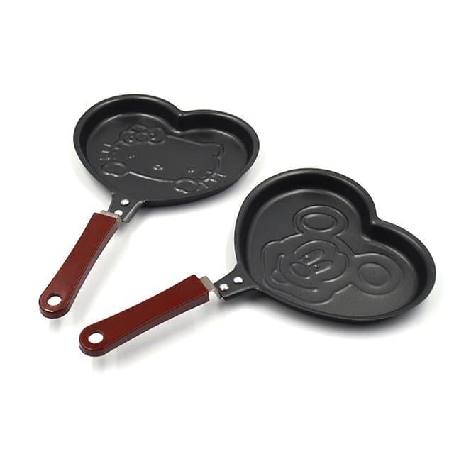 Cartoon Egg Pan, Mini Animal and Heart-shaped Non-stick Frying Pan, 18cm Flat Pan