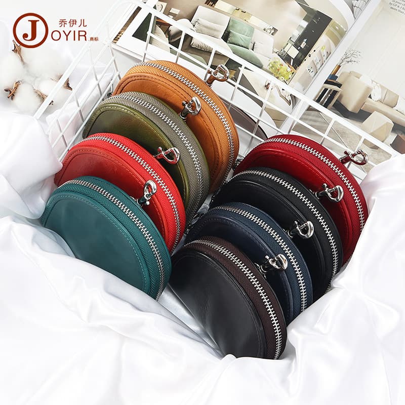 Genuine Top Layer Cowhide Mini Coin Purse Women's Wallet Luxury Feel Small Leather Bag Joyir Brand Home Storage Foldable