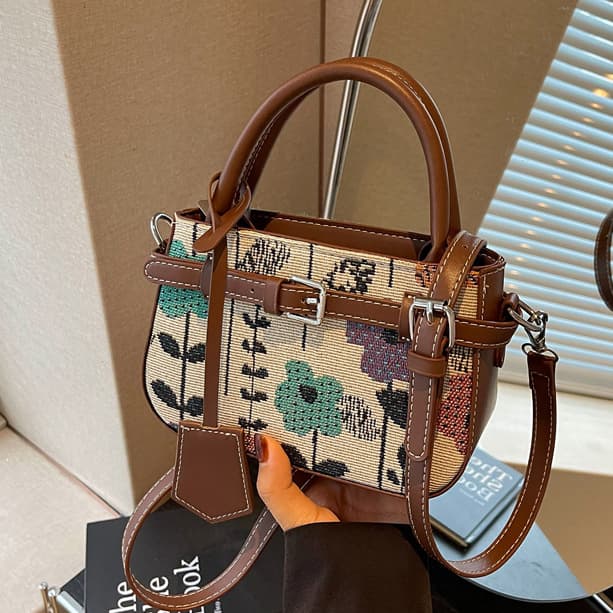 Retro Fashion Ins Drawstring Shoulder Bag Women's 2026 Spring New Trendy Crossbody Bag Western Style Bucket Bag Women's Bag