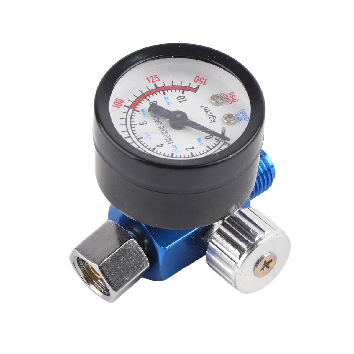 1/4" Pneumatic Paint Spray Gun Universal, Inlet Air Pressure Gauge, Air Pressure Regulator Valve Tool Accessories