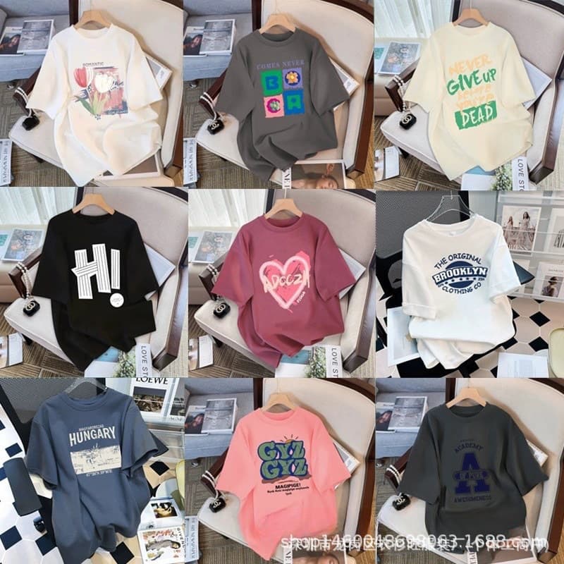 Guangzhou Women's Clothing Wholesale Street Stall Factory Direct Plus Size Short Sleeve T-Shirt Source Summer New Style Women's Top Wholesale