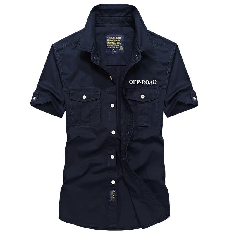 New Summer Men's Short Sleeve Shirt Big Size Military Style Casual Shirt Thin 1751