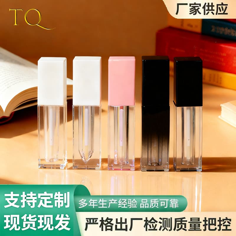 Ready supply of popular micro-business DIY homemade lip glaze tubes, square gradient Shantou makeup packaging materials, lip gloss bottles