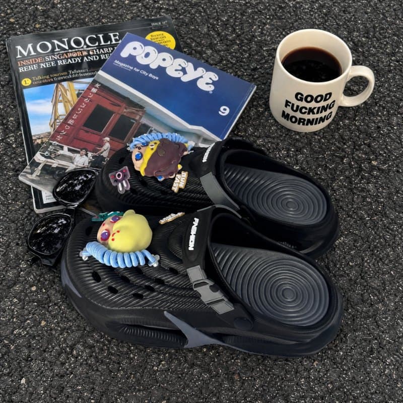Fashionable bubble style men's sandals for outer wear, men's clogs, sandals, men's summer outdoor sports two-wear beach shoes