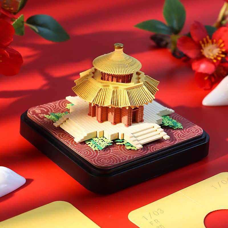 2025 Paper-cut Calendar, Creative Desktop Ornament, Palace Museum Cultural Craft Gift, Imperial Garden 3D Tear-off Notepad