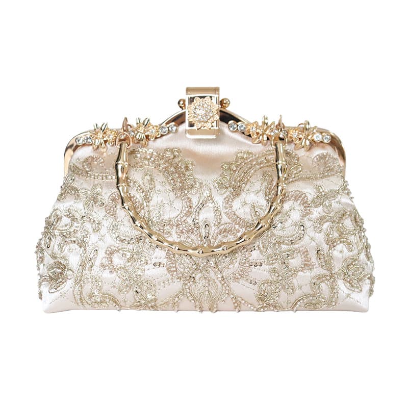 New Cross-Border Embroidered Evening Bag Women Beaded Evening Bag Cheongsam Handheld Banquet Bag Vintage Clutch Bags