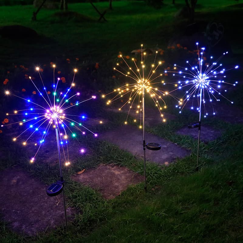 Solar Firework Lights Outdoor Garden Atmosphere Lights Balcony Lights Decorative String Lights Super Bright Christmas Decorations