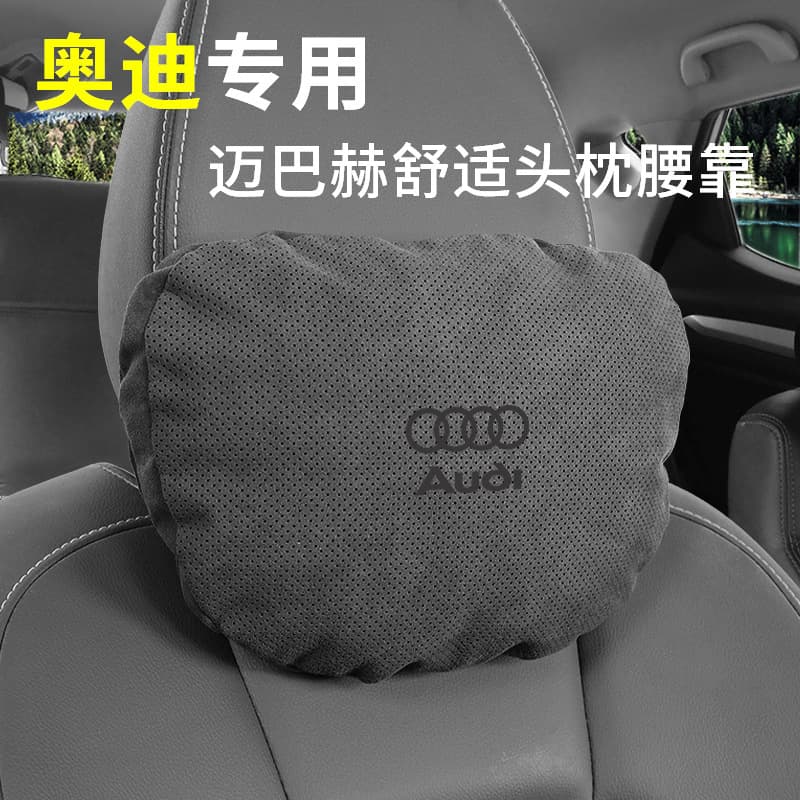 Car Neck Pillow Audi A6L A4L A3 Q2 Q3 Q5 Q7 Vehicle Interior Use Faux Fur Backrest Headrest Neck Support Cushion Business Style