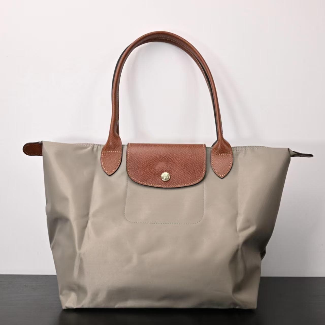 French Longchamp 70th Anniversary Embroidered Classic Large Capacity Commuter Tote, Nylon Crossbody Foldable Versatile Women's Bag