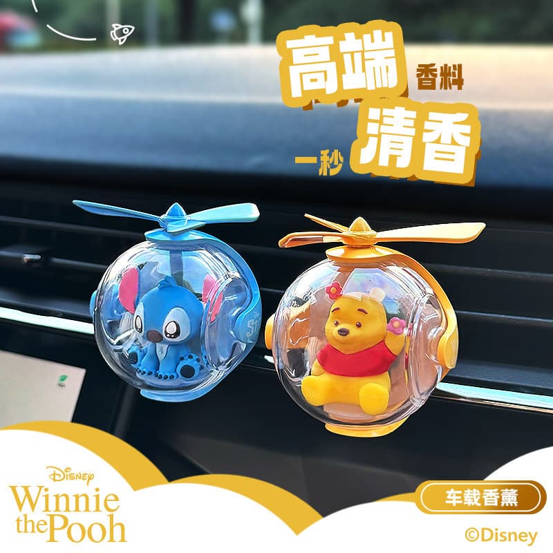 Disney Car Air Freshener 2026 New Model, Car Vent Clip Decorative Ornament, Cute Interior Premium Glow Aroma Diffuser