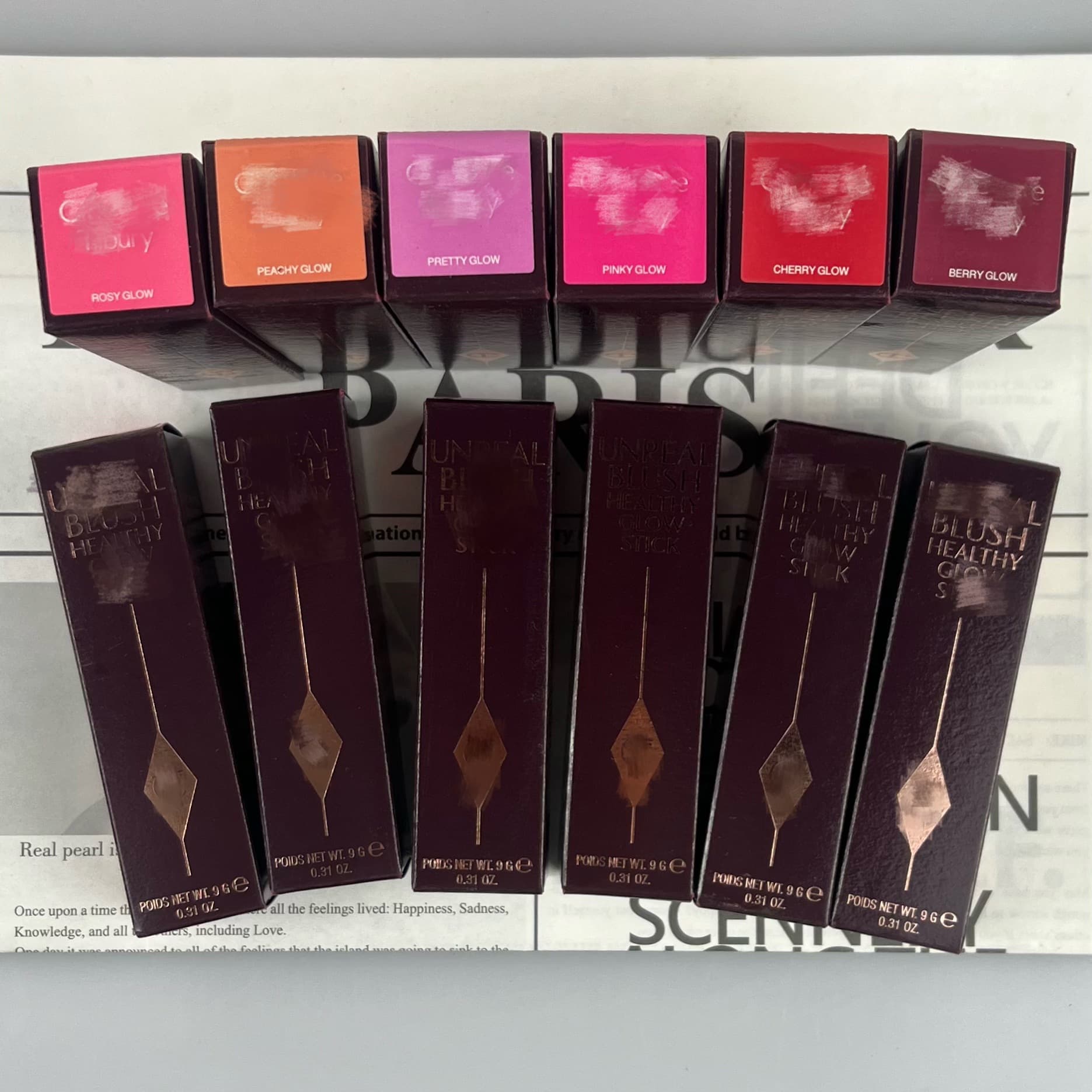 Cross-Border Foreign Trade C~~~T's Popular Blush Stick 9ml in Apricot Pink, Tender Pink, Peach Pink, Purple, Cool Rose Pink, Red, Brown, and Berry