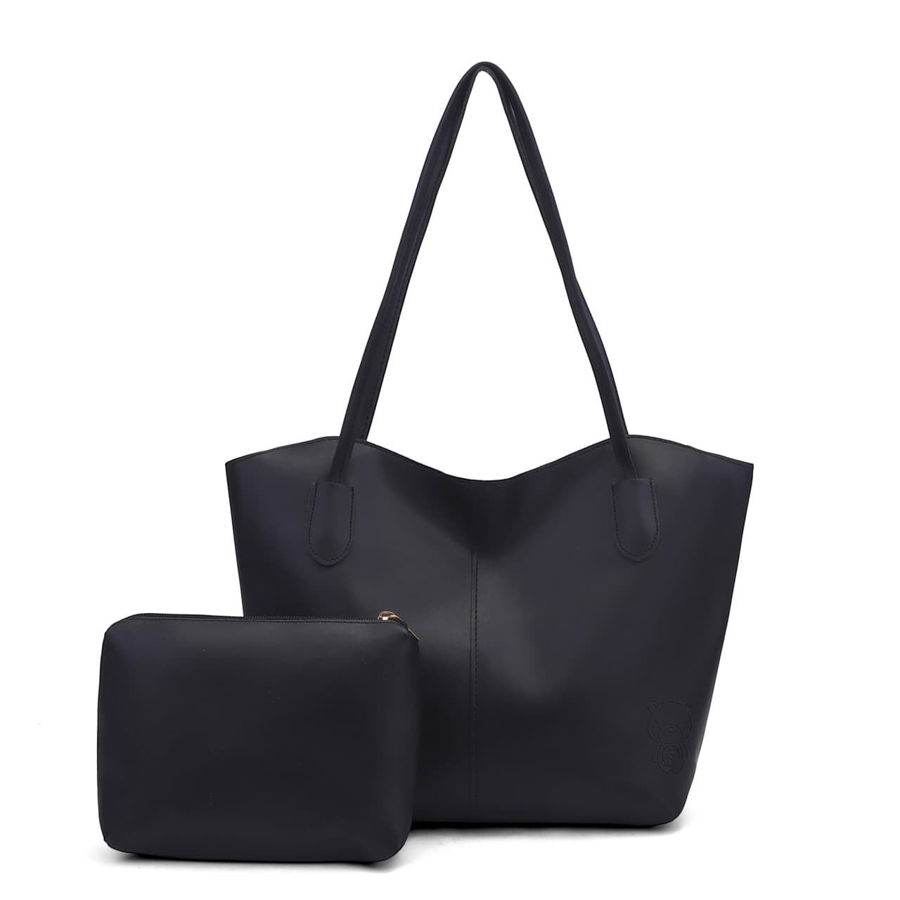 Minimalist Versatile Women's Shoulder Bag Korean Style Casual Large Capacity PU Tote Bag Commuter Durable Premium Mother-Child Bag