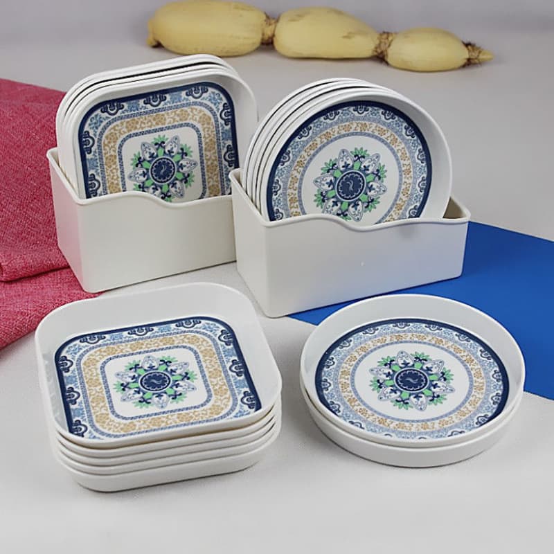 Household table spit bone dish garbage fish bone slag plate square melamine nut dish snack snack fruit peel plate