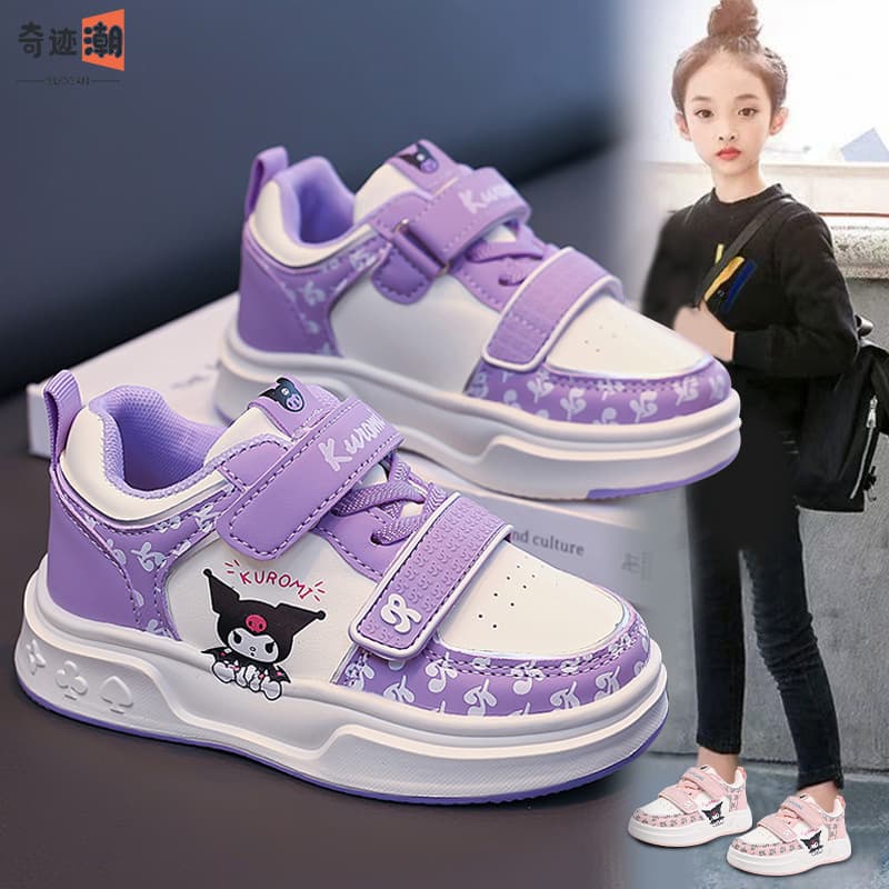 Kuromi Girls Princess Shoes 2026 New Spring/Autumn Soft Sole Casual Sports Skate Shoes for Girls Students